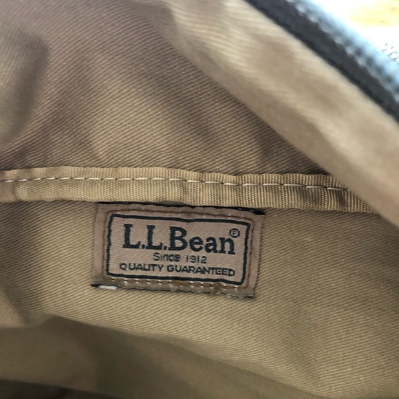 L.L. Bean Vintage Canvas Messenger Bag Green Tan - Picture 8 of 8